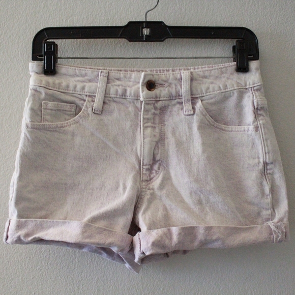 Universal Thread Pants - Universal Thread Vintage Midi Denim Shorts Purple Acid Wash